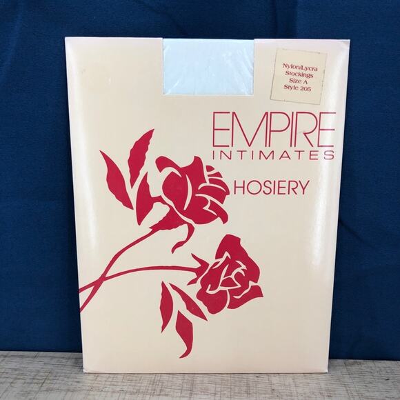 Vintage Empire Intimates (OS) White Nylon/Lycra Blend Stockings Made in USA K1 - Picture 1 of 3